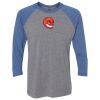 Unisex Triblend Three-Quarter Raglan T-Shirt Thumbnail