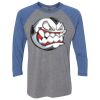 Unisex Triblend Three-Quarter Raglan T-Shirt Thumbnail