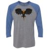 Unisex Triblend Three-Quarter Raglan T-Shirt Thumbnail