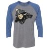 Unisex Triblend Three-Quarter Raglan T-Shirt Thumbnail