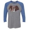 Unisex Triblend Three-Quarter Raglan T-Shirt Thumbnail