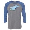 Unisex Triblend Three-Quarter Raglan T-Shirt Thumbnail