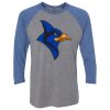 Unisex Triblend Three-Quarter Raglan T-Shirt Thumbnail