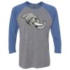 Unisex Triblend Three-Quarter Raglan T-Shirt Thumbnail