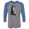 Unisex Triblend Three-Quarter Raglan T-Shirt Thumbnail