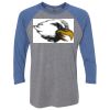Unisex Triblend Three-Quarter Raglan T-Shirt Thumbnail