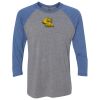 Unisex Triblend Three-Quarter Raglan T-Shirt Thumbnail