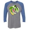 Unisex Triblend Three-Quarter Raglan T-Shirt Thumbnail