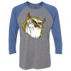 Unisex Triblend Three-Quarter Raglan T-Shirt Thumbnail