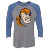 Unisex Triblend Three-Quarter Raglan T-Shirt Thumbnail