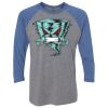 Unisex Triblend Three-Quarter Raglan T-Shirt Thumbnail