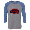 Unisex Triblend Three-Quarter Raglan T-Shirt Thumbnail