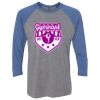 Unisex Triblend Three-Quarter Raglan T-Shirt Thumbnail