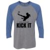 Unisex Triblend Three-Quarter Raglan T-Shirt Thumbnail
